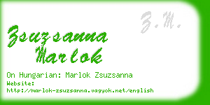 zsuzsanna marlok business card